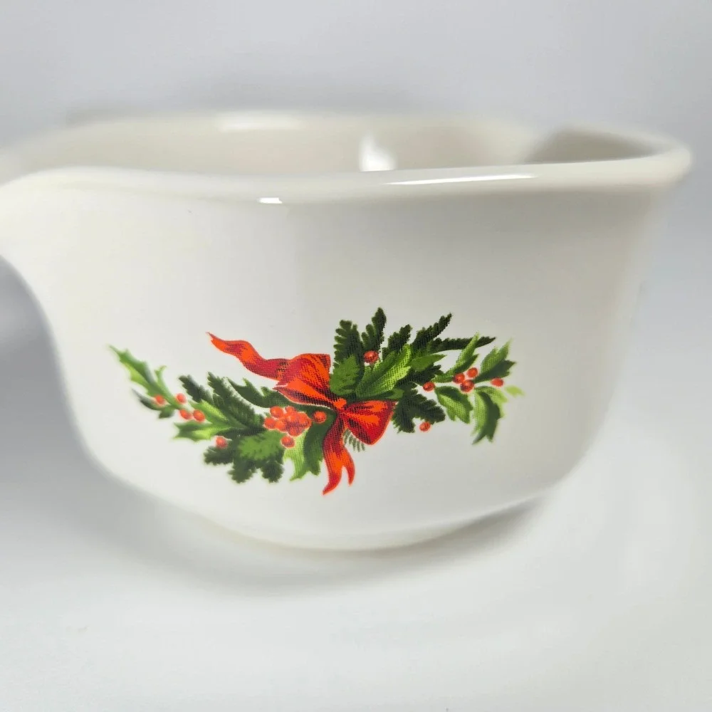 Vintage Pfaltzgraff Christmas Heritage Potpourri‎ Butter Sauce Dish Bowl Retired